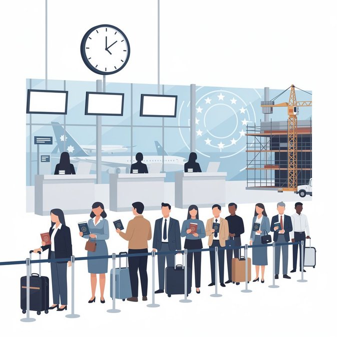 Prague Airport warns of hours-long passport-control queues as EU Entry/Exit System goes live