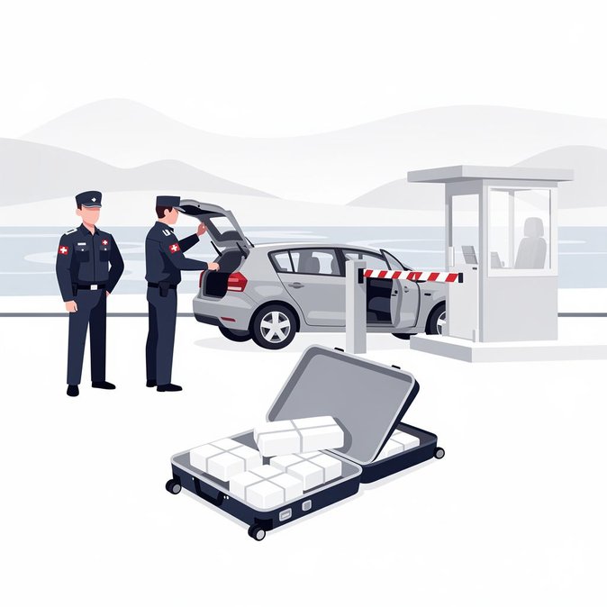 Swiss Border Guards Seize 2.5 kg of Cocaine at Mumpf Crossing