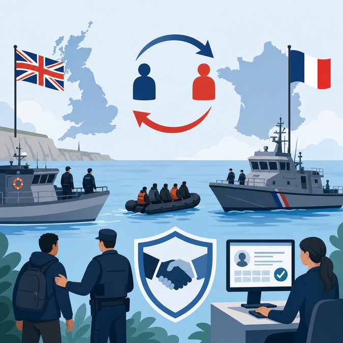 UK-France ‘one-in-one-out’ small-boats returns pilot extended to October 2026