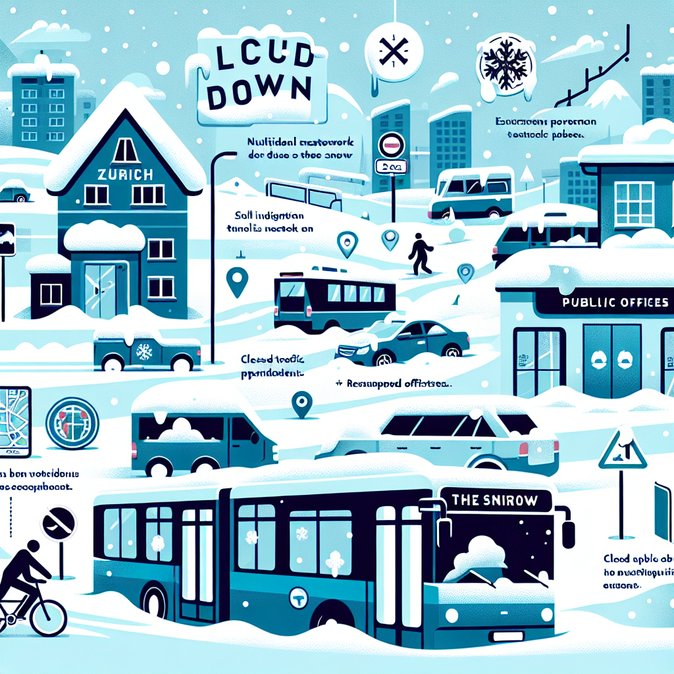 Snowstorm Halts Zurich Bus Network and Triggers Nearly 100 Road Accidents Across Switzerland