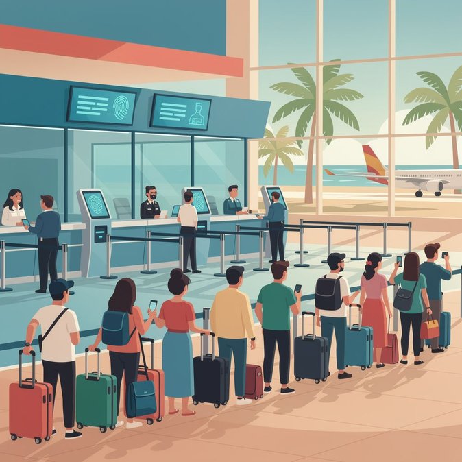 Biometric Entry/Exit System Creates Multi-Hour Queues in Balearic Airports