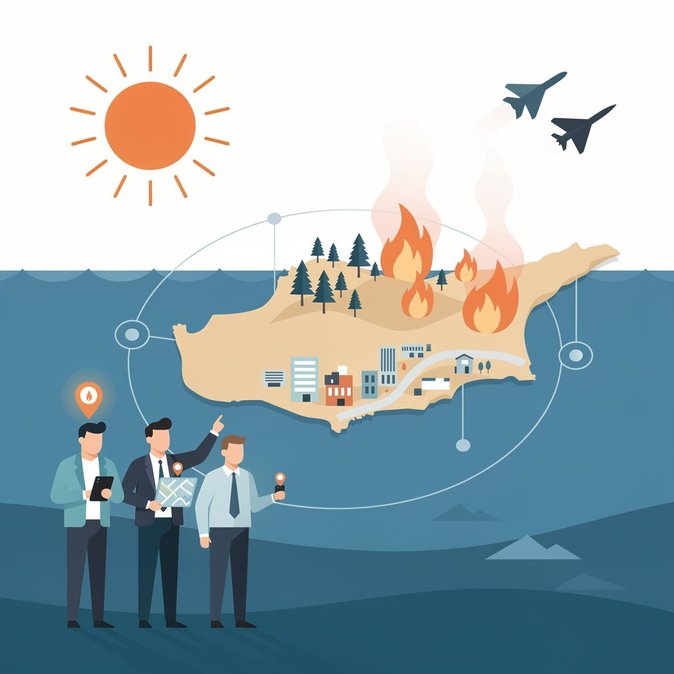 Reino Unido actualiza sus recomendaciones de viaje a Chipre ante tensiones regionales y riesgo de incendios forestales