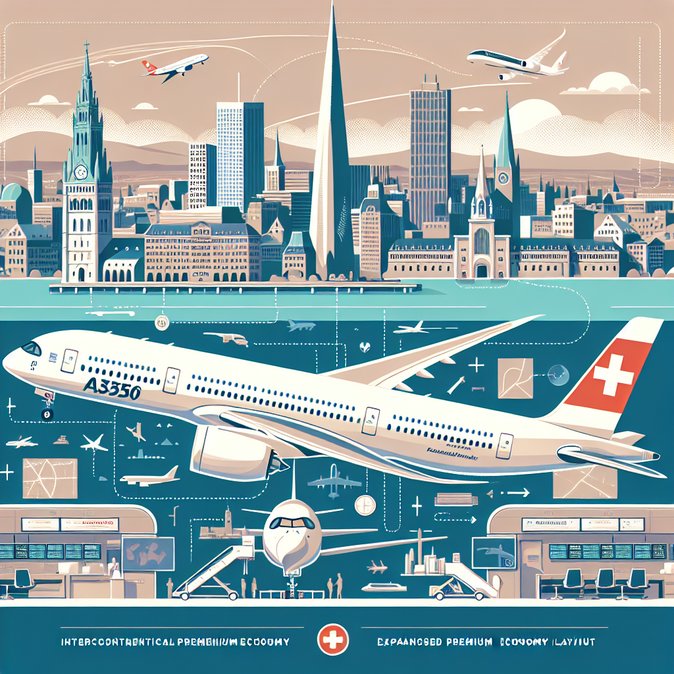 SWISS inaugura servicio de largo recorrido con Airbus A350 a Boston, presentando la nueva cabina ‘SWISS Senses’