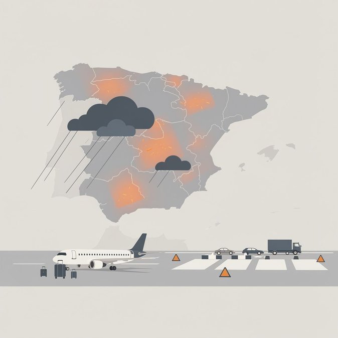 Storm Austen Triggers Flight Delays and Road Closures Across Spain
