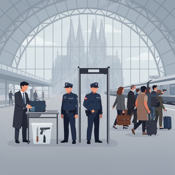 Le nœud ferroviaire de Cologne interdit les couteaux et autres armes dans le cadre d’un renforcement national de la sécurité ferroviaire
