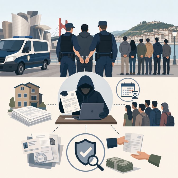 Police Bust Basque Consultancy Ring Selling Fake Papers for Spain’s 2026 Migrant Regularisation