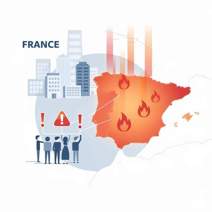 El Ministerio de Asuntos Exteriores de Francia actualiza la alerta de viaje a España por incendios forestales