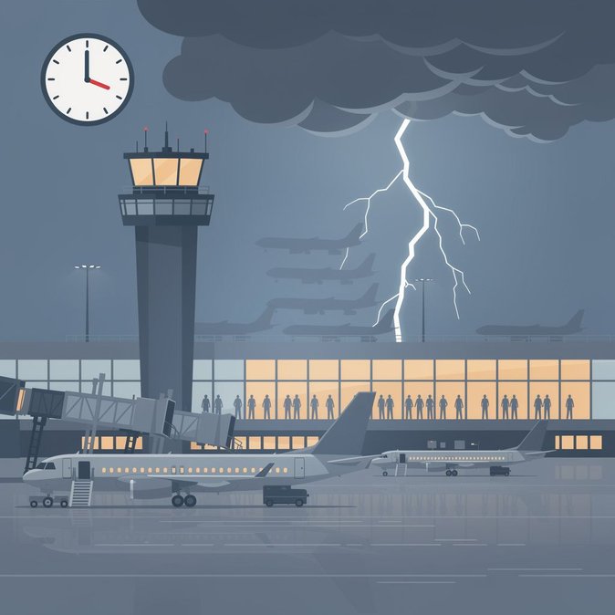 Tormenta severa provoca suspensión de vuelos en tierra por 30 minutos en el Aeropuerto de Viena
