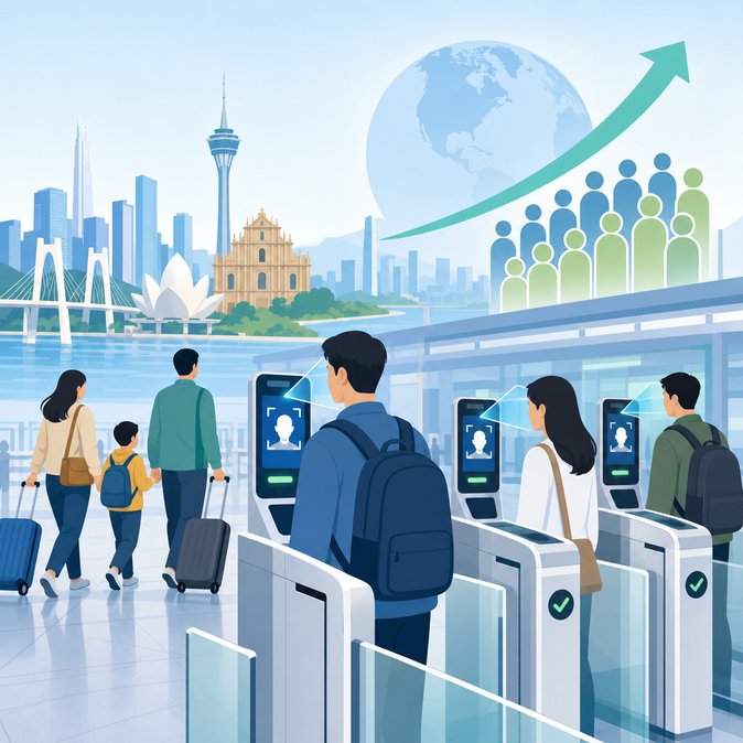 Zhuhai border inspection passes 100 million travellers for 2026—16 days ahead of last year as facial-recognition gates dominate