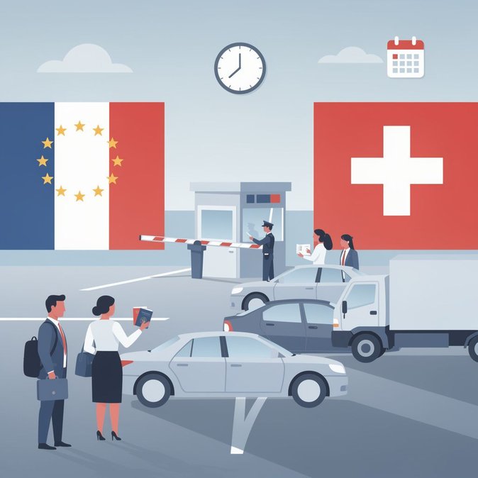Francia extiende los controles fronterizos de Schengen con Suiza hasta el 30 de abril de 2027