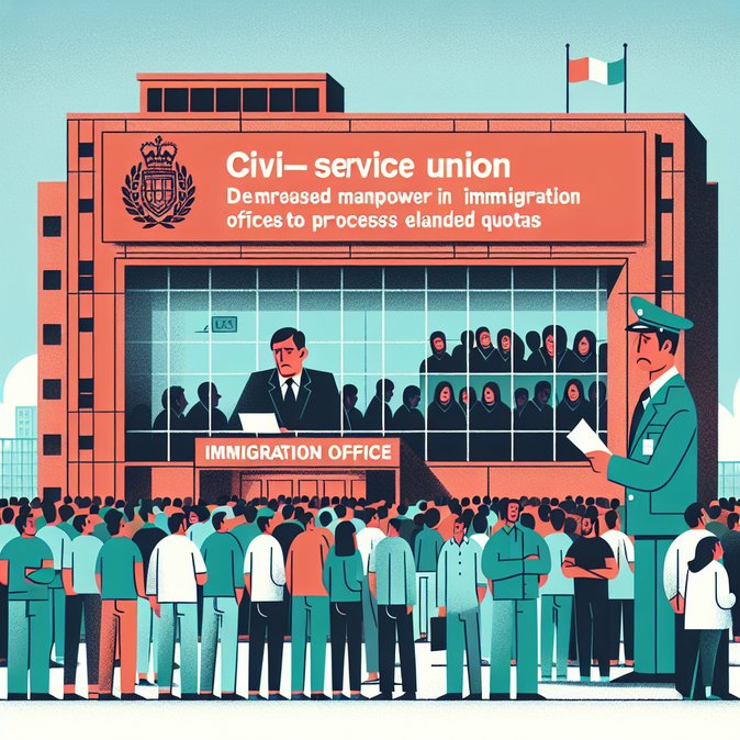 Interior-ministry union demands staffing boost for immigration offices as 2026 flow quotas swell