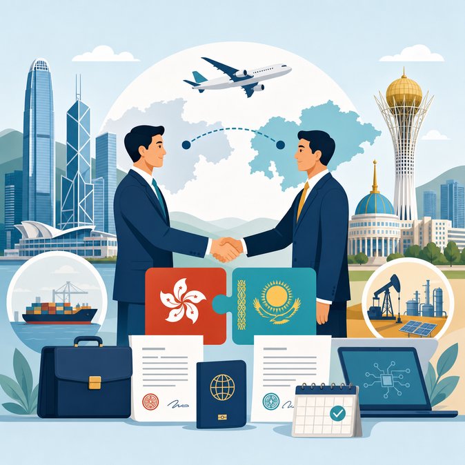 Hong Kong Signs 43 Deals in Kazakhstan, Including Direct Flights and Longer Visa-Free Stays