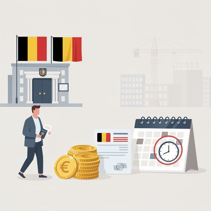 Frais supplémentaires pour le traitement des visas confirmés en ligne pour les demandes de permis de travail longue durée en Belgique