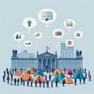 Asylum Seekers Pitch Tents at Dublin Department to Demand Regularisation