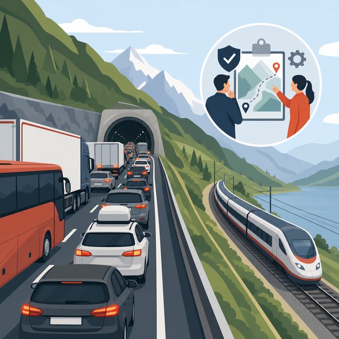 Pentecost exodus triggers 20-kilometre tailbacks at Gotthard Tunnel