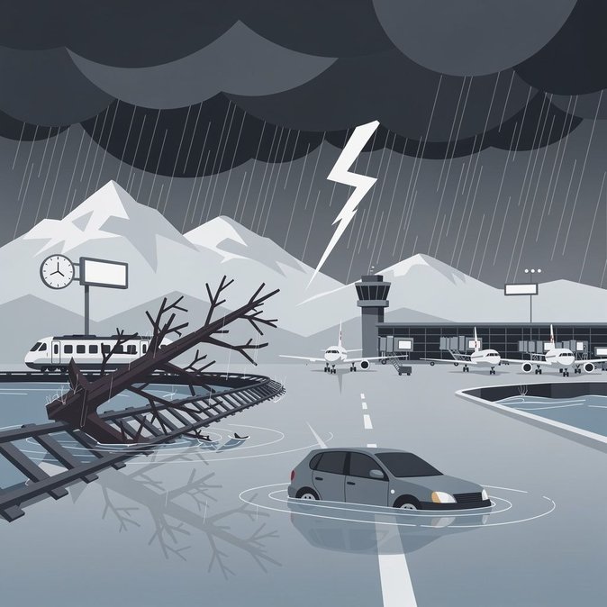 Violent thunderstorms trigger nationwide travel disruption in Switzerland