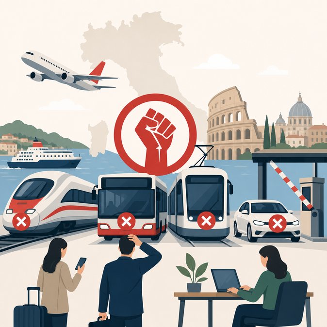 Huelga nacional de transporte los días 28 y 29 de mayo amenaza trenes, vuelos y ferris en Italia