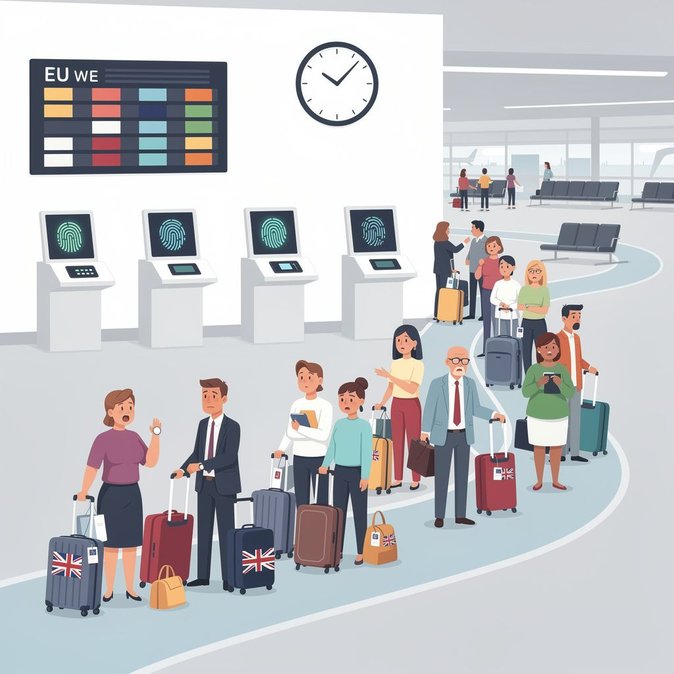 Las aerolíneas advierten que el sistema de huellas dactilares de la UE podría provocar caos este verano para los viajeros del Reino Unido