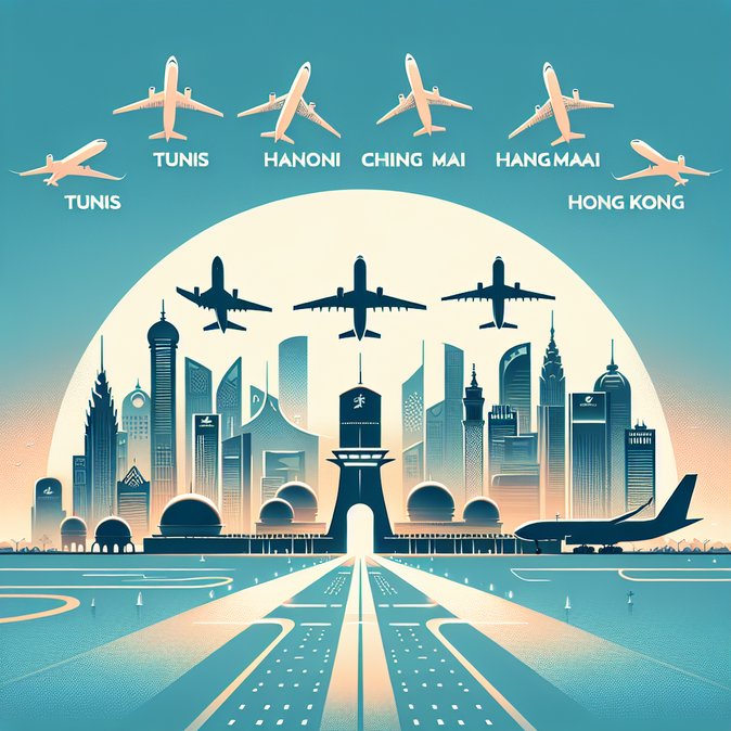 Etihad adds Tunis, Hanoi, Chiang Mai and Hong Kong as Abu Dhabi pushes connectivity