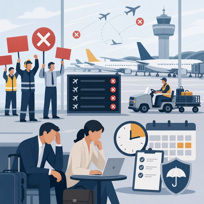 Rolling Strikes Snarl Flights at Madrid and Barcelona on Key Business Routes