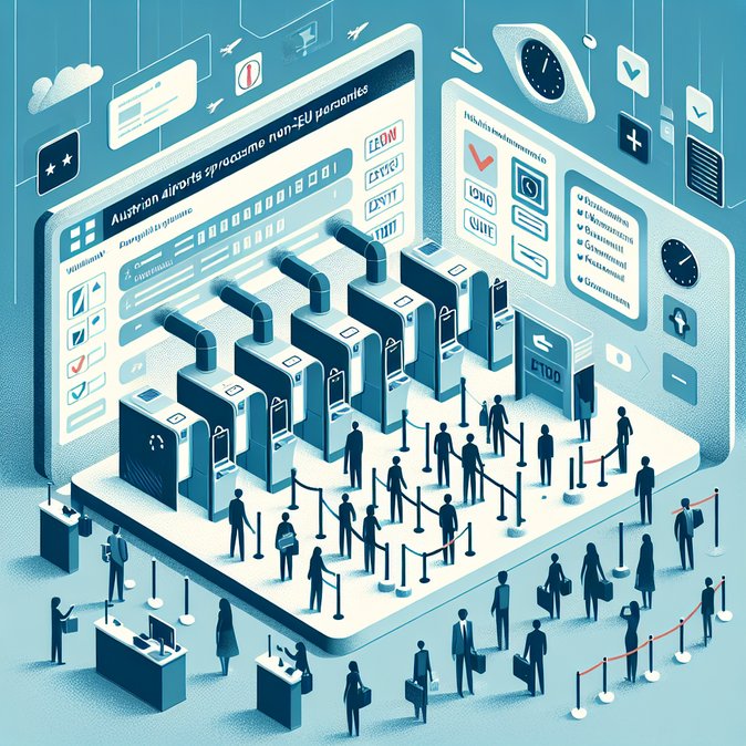 Biometric Entry/Exit System: Austrian Airports Warn of January Queue Surge
