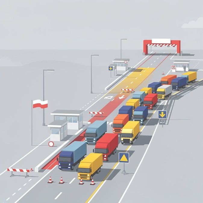Travaux routiers perturbent le fret à Medyka : retards de quatre heures annoncés pour les camions le 14 septembre