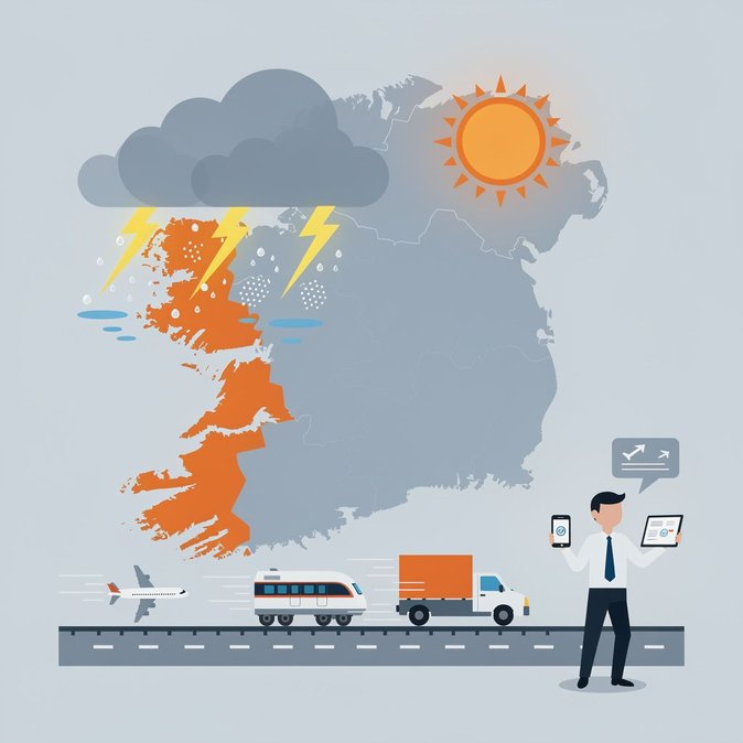 Met Éireann émet des alertes orange pour orages — Les voyageurs invités à se préparer à des perturbations