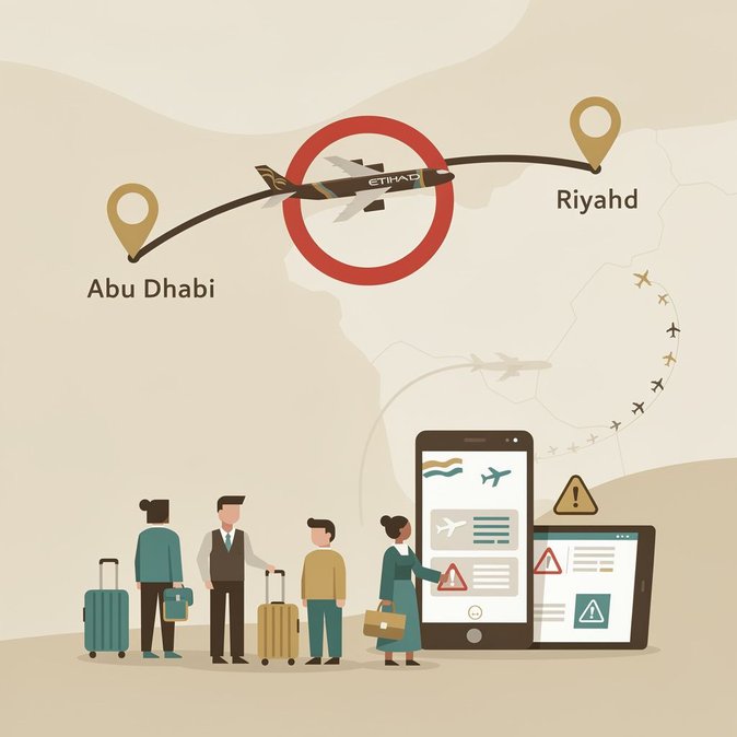 Etihad Cancels Riyadh Services Until 19 October, Warns Of Knock-On Delays To Jeddah And Dammam