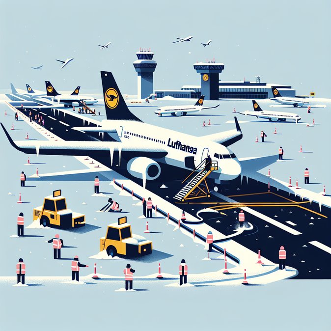 Winter weather and staff sickness trigger 41 flight cancellations and 858 delays at German airports