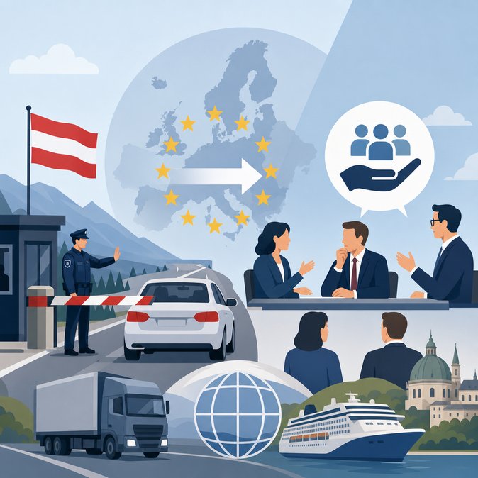 Austrian media echo Brussels’ call; business lobby demands clear exit date for border controls