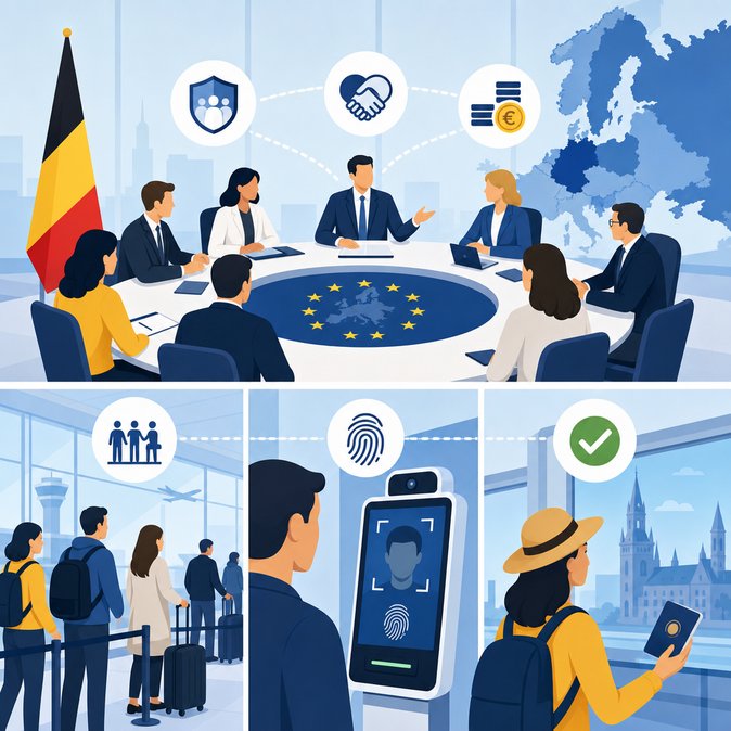 EU ministers in Brussels review Schengen IT roll-out and migration pact ahead of June deadline