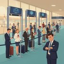 Aeropuertos de Roma renuevan llamado a la UE por flexibilidad ante largas filas en EES en Fiumicino
