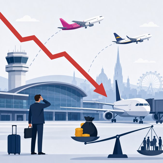 Passenger slump at Vienna Airport exposes fee strategy and low-cost exodus
