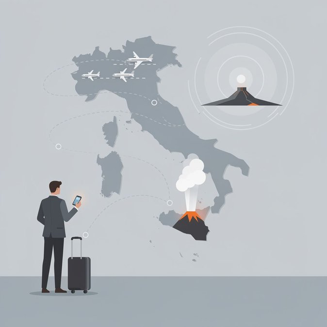 Le Canada met à jour son avis de voyage pour l’Italie après l’éruption du mont Etna qui perturbe les vols