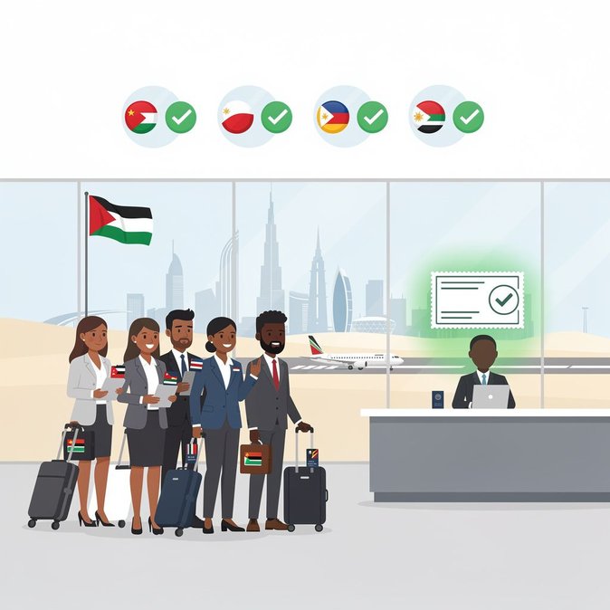الإمارات تضيف ست دول إلى قائمة التأشيرات عند الوصول، اعتبارًا من 25 يوليو 2026