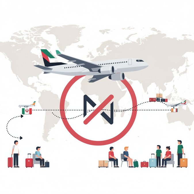 الإمارات توقف جميع رحلات الطيران الإيرانية حتى إشعار آخر