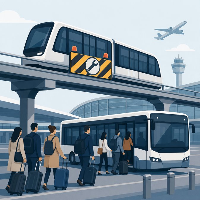 Le nouveau train Sky Line de l’aéroport de Francfort suspendu quelques semaines après son lancement