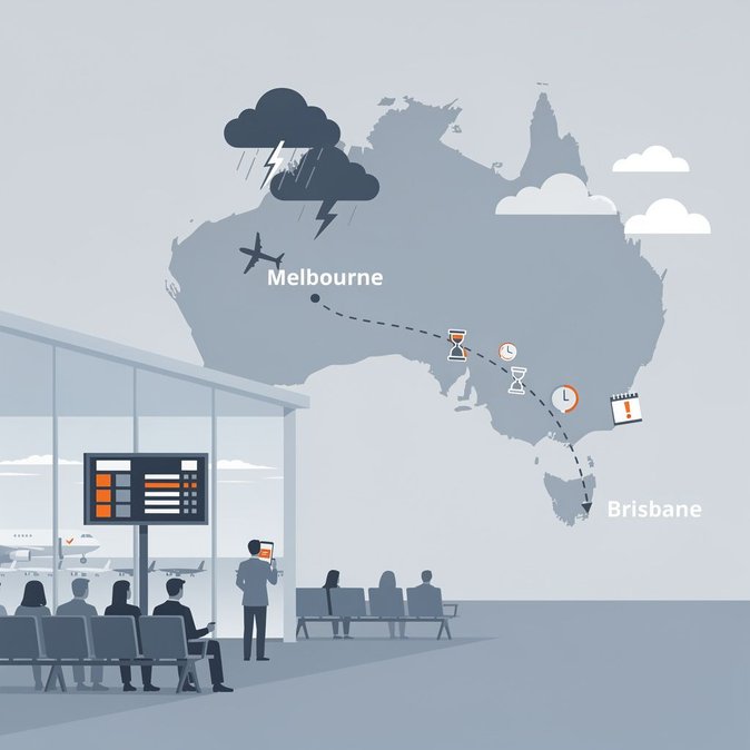 Weather Disrupts Business Travel as Dozens of Flights to Melbourne Delay or Cancel