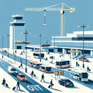 Prague Airport’s Terminal 1 traffic rerouted as crane dismantling enters second phase