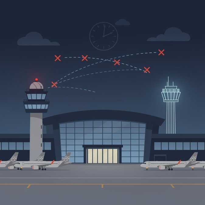 Nachtstreik der Fluglotsen legt über 40 Flüge am Flughafen Brüssel Süd Charleroi lahm