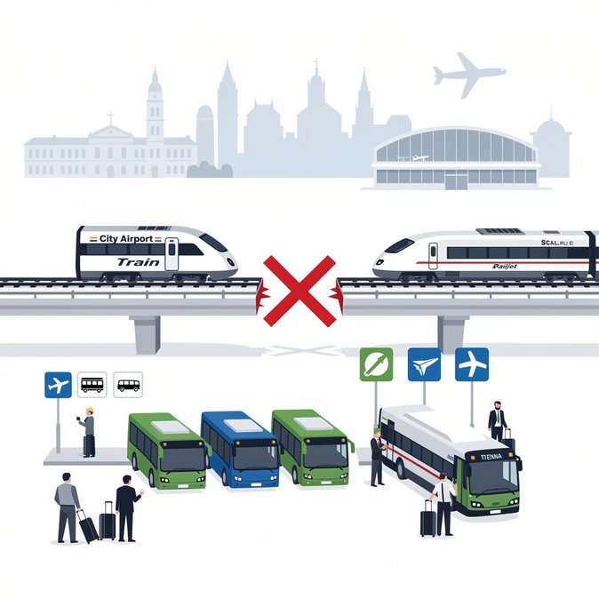 Vienna Airport connectivity reshuffled as inner-city S-Bahn line closes for 13 months