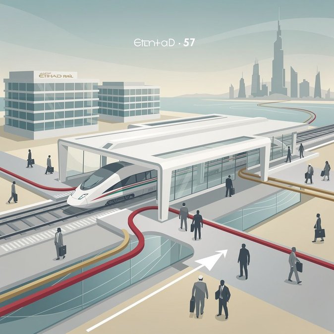 Dubai Station to Open 30 September, Integrating Etihad Rail with Metro Gold Line