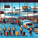 Mogok pekerja keselamatan cetuskan barisan panjang sejam di Madrid-Barajas