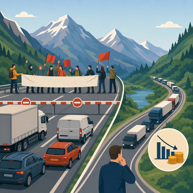 Brenner Corridor Shut for Eight Hours as Protesters Block Austria-Italy Alpine Route