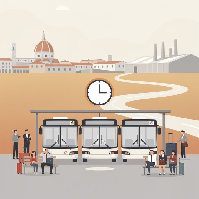 Huelga de autobuses de 24 horas afecta la red urbana de Florencia el 14 de junio
