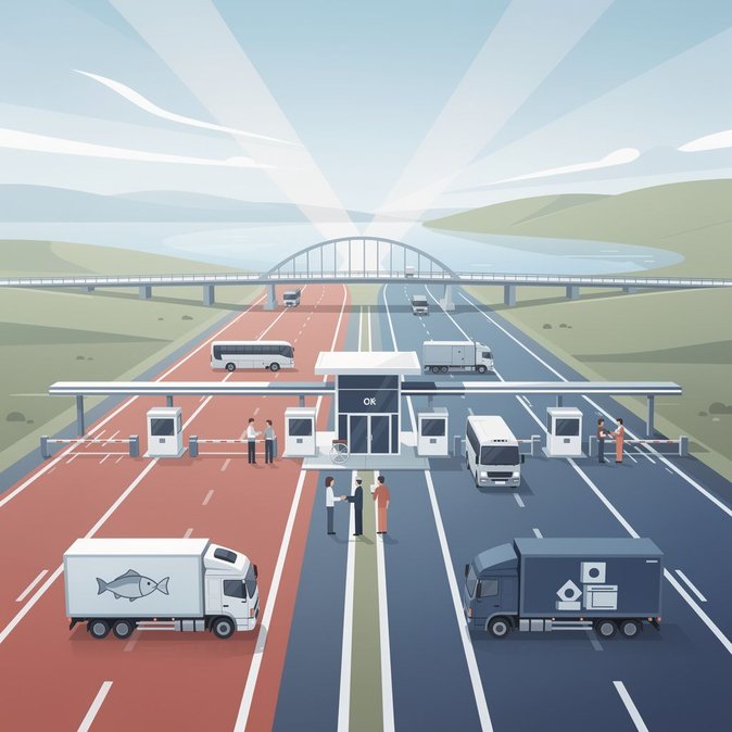 新珲春—俄罗斯公路口岸完成首次实地通关测试，通关能力提升三倍