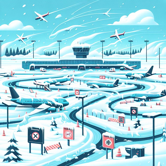 851 Flights Delayed and 53 Cancelled as Winter Weather Batters UK and Continental Hubs