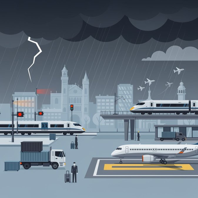 Storm paralyses Catalonia’s rail network and grounds hundreds of flights at Barcelona El Prat