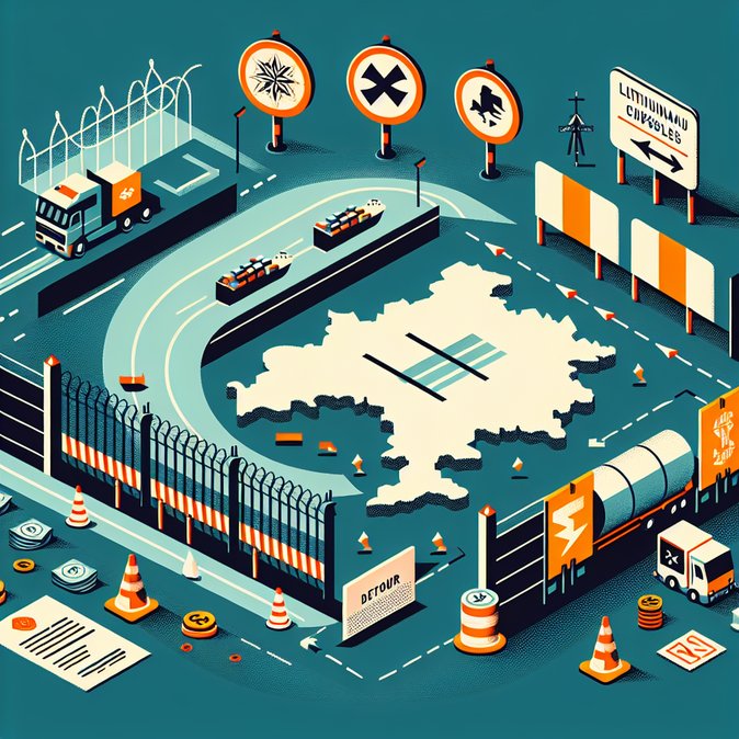 Poland closes ten land crossings with Russia and Belarus, forcing supply-chain detours
