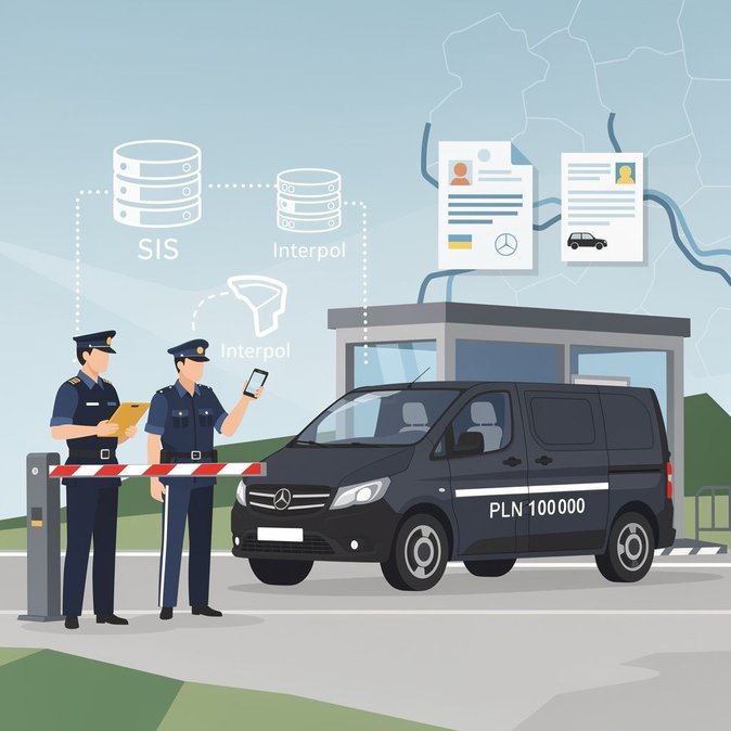 Stolen Italian delivery van intercepted at Krościenko border crossing